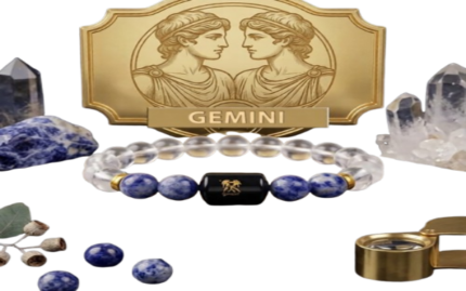 Gemini Zodiac Mithun Rashi Bracelet with Fluorite & Sodalite
