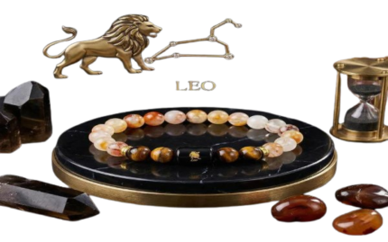 Leo Zodiac Singh Rashi Bracelet with Citrine & Tiger Eye